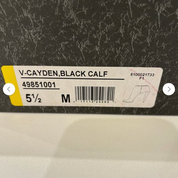 Via Spiga V-Cayden Black Calf Booties Leather, Size 5.5 - Picture 5 of 6